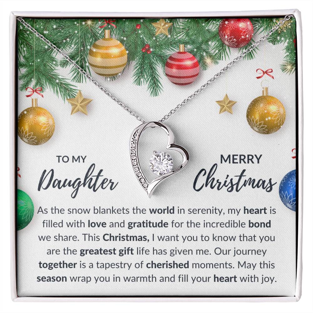 To My Daughter - Merry Christmas - Love Knot Necklace