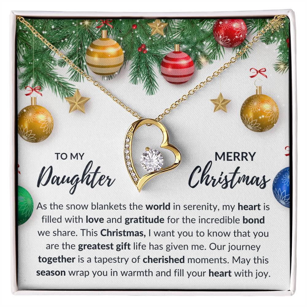 To My Daughter - Merry Christmas - Love Knot Necklace