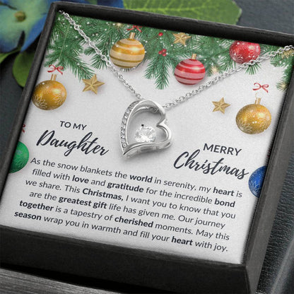 To My Daughter - Merry Christmas - Love Knot Necklace