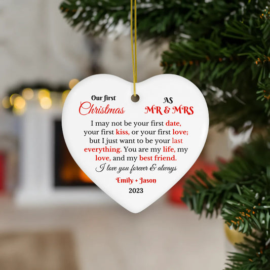 First Christmas Personalized Married Ornament